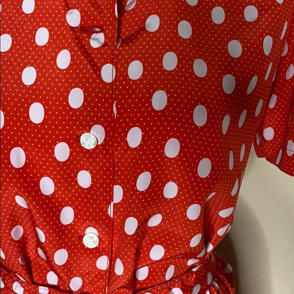 Vintage red and white poka dot skirt set - Picture 3 of 12